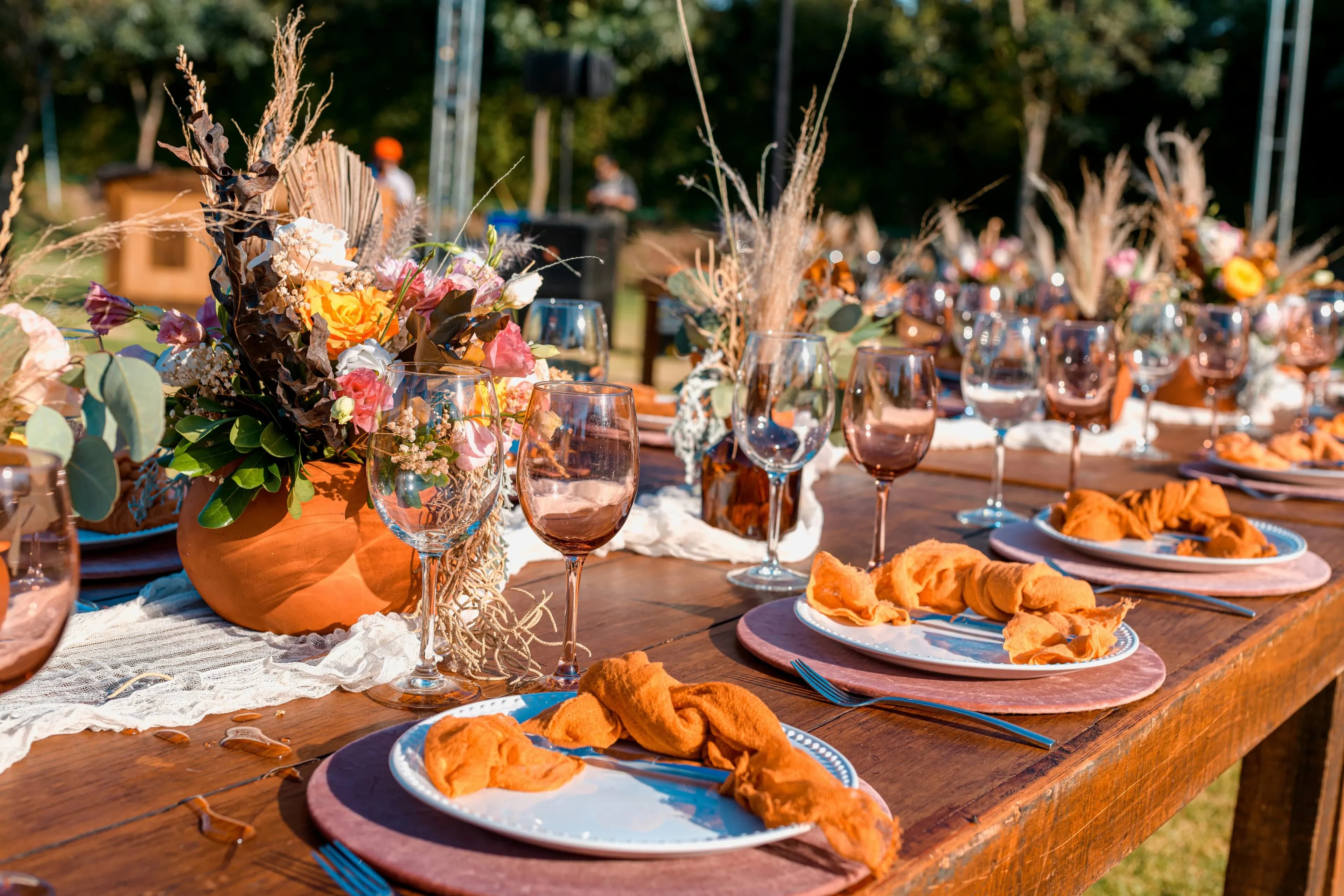 Catering table setting